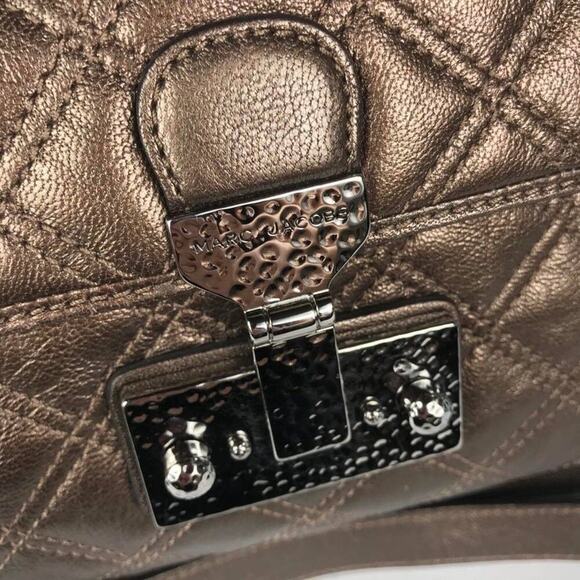 MARC JACOBS The Large Single Quilted Leather Shoulder Bag Bronze - Picture 3 of 11
